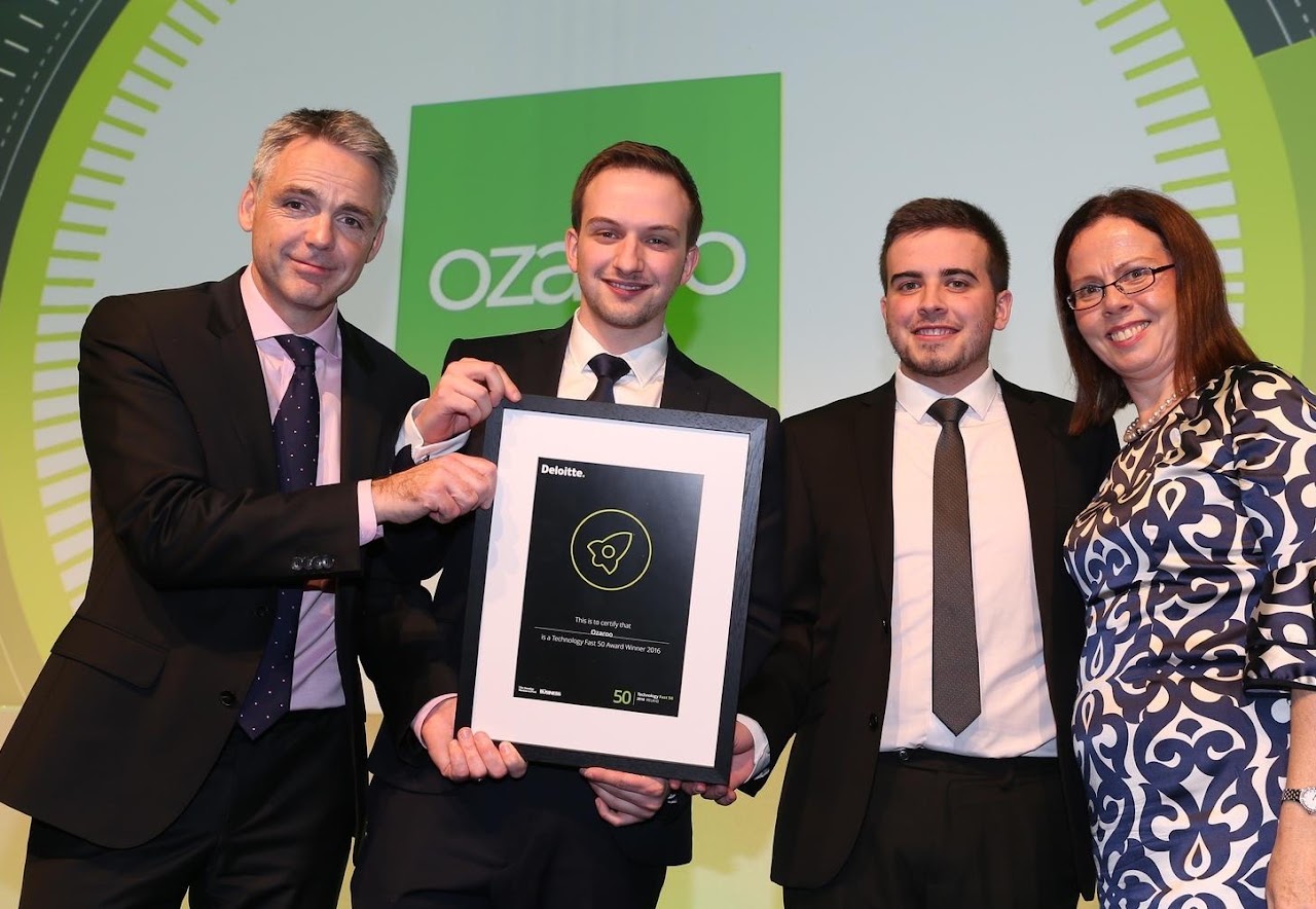 Ozaroo receiving a Deloitte Technology Fast 50 award